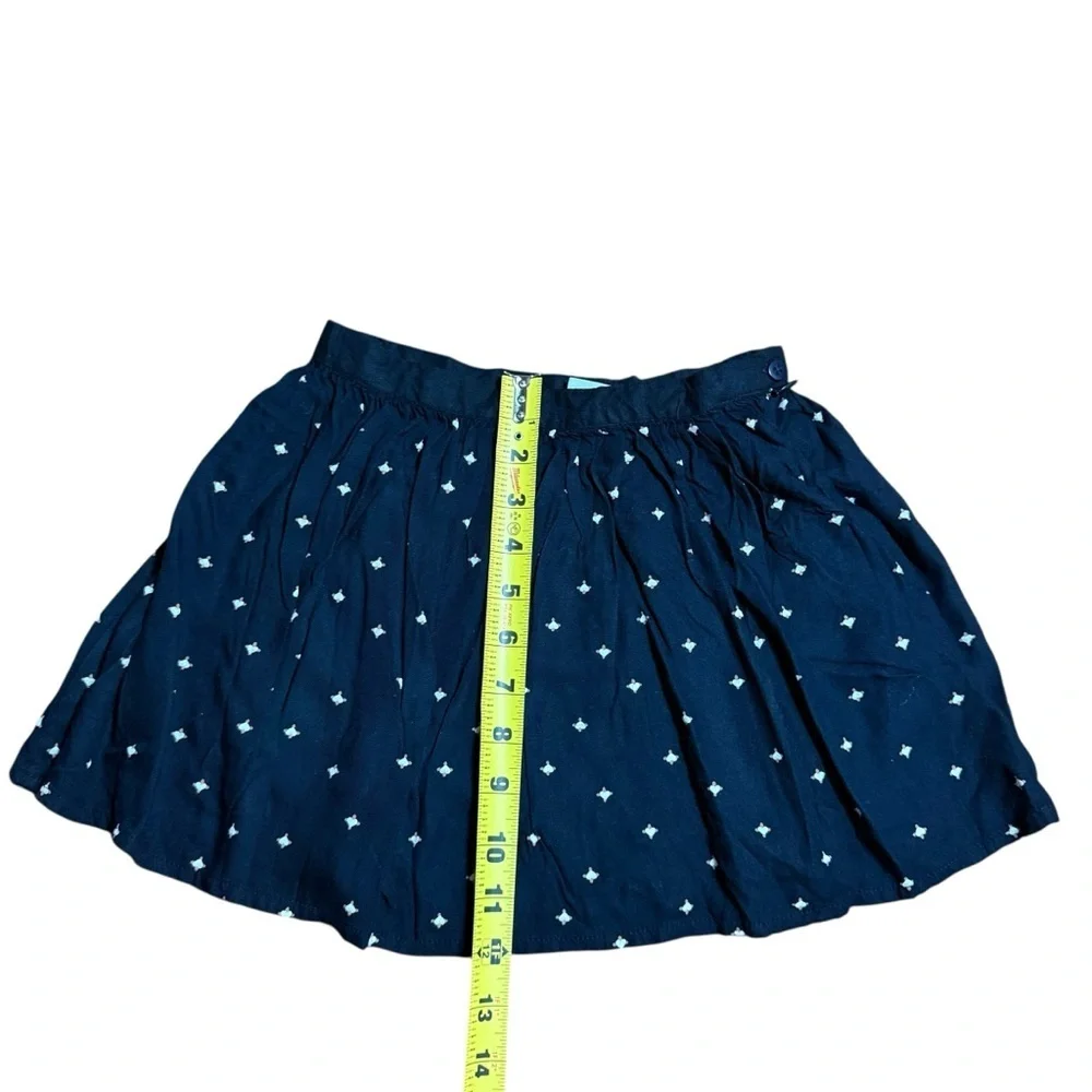 Polarn O. Pyret Navy Mini Skirt Small Floral Print Size 6-8
